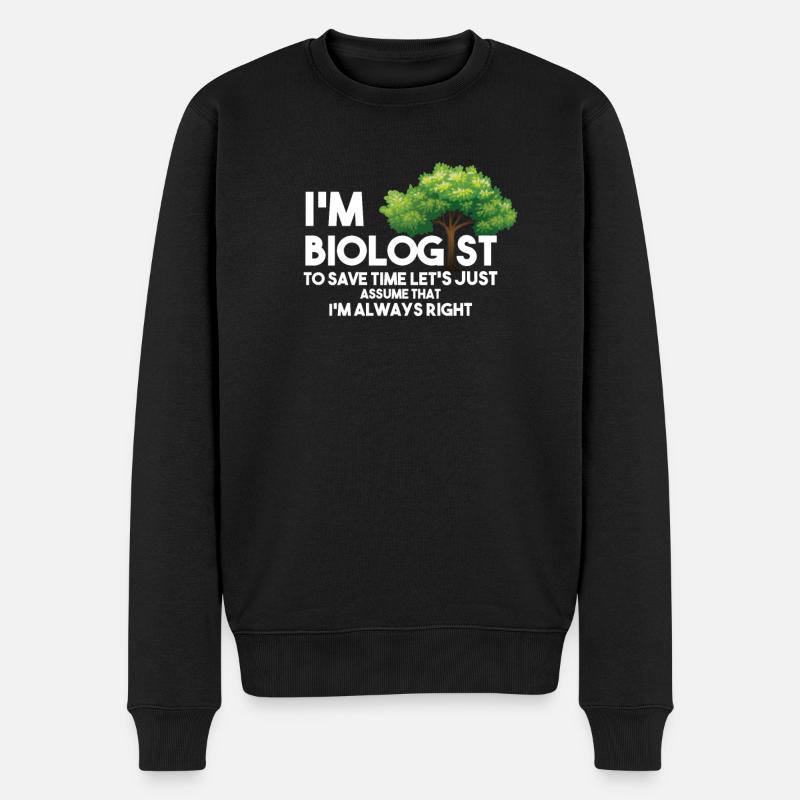 Je suis biologiste - Pull Premium bio Homme - noir
