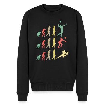 Volleyball Evolution - Männer Premium Bio Pullover - Schwarz - Vorne - Nico (187cm)