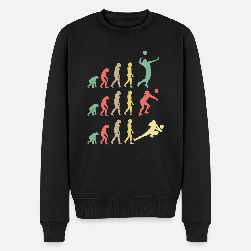 Evolution du volleyball - Pull Premium bio Homme - noir