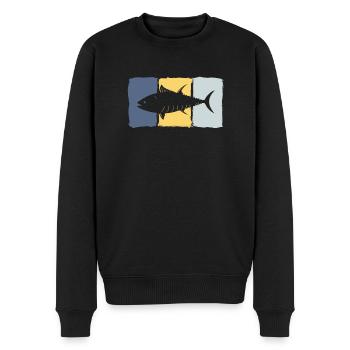 Pêche au thon en haute mer - Pull Premium bio Homme - noir - Devant - Nico (187cm)