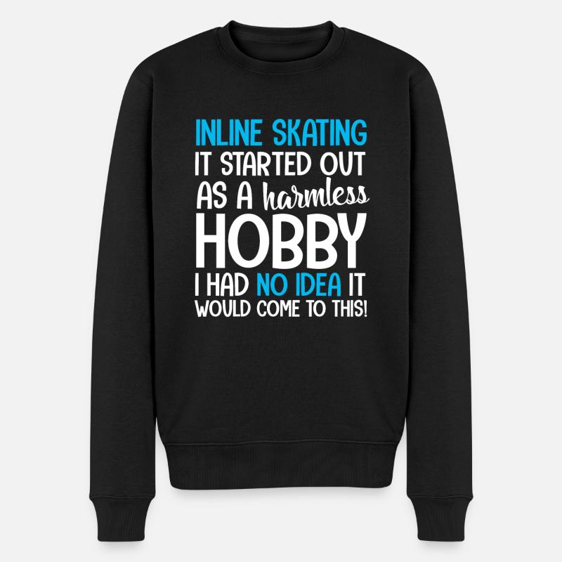 Inline Skating Inliner Inlineskating Rollschuhe - Männer Premium Bio Pullover - Schwarz