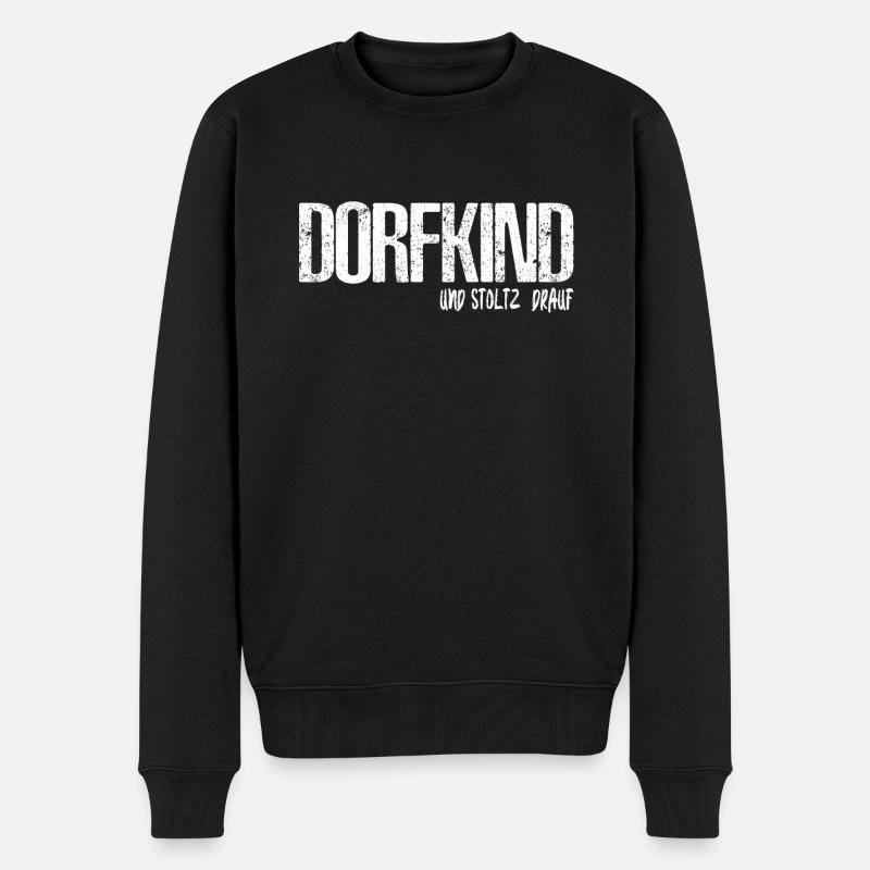 Dorf Geschenkidee Landleben - Männer Premium Bio Pullover - Schwarz