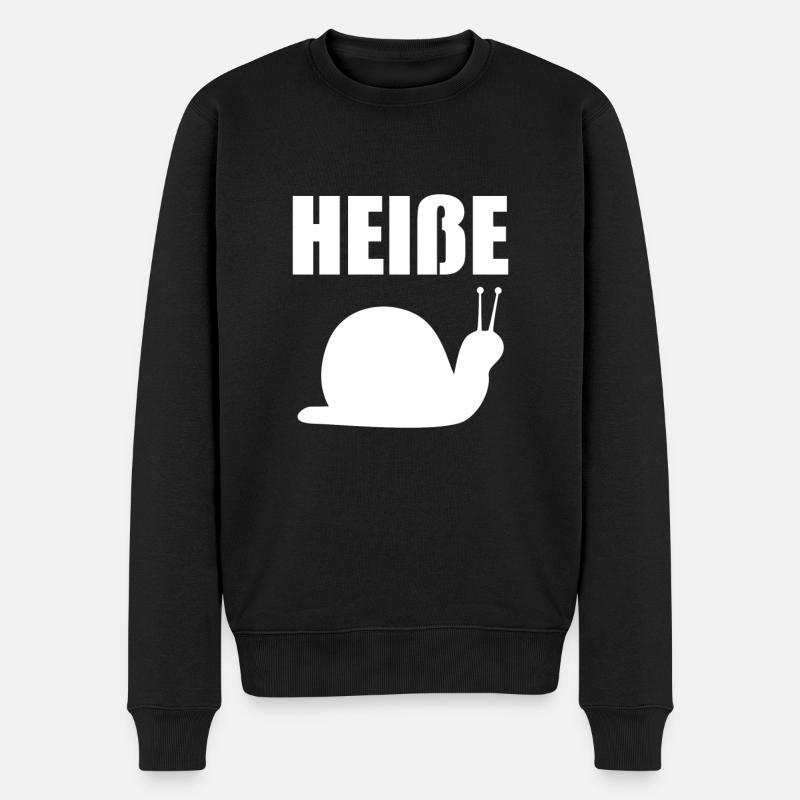 Heisse Schnecke Lustiger Spruch - Männer Premium Bio Pullover - Schwarz