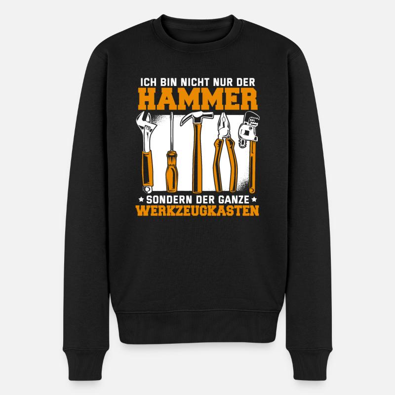 Handwerker Werkzeug Lustig Sprüche Geschenk - Männer Premium Bio Pullover - Schwarz
