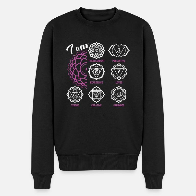 Chakra Funny Chakra - Pull Premium bio Homme - noir