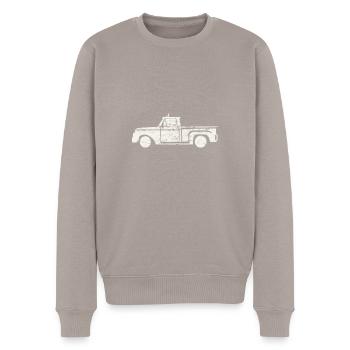 Pick up truck - Männer Premium Bio Pullover - Taupe - Vorne - Nico (187cm)