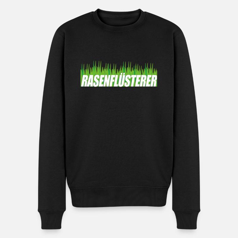 Rasenflüsterer - Männer Premium Bio Pullover - Schwarz
