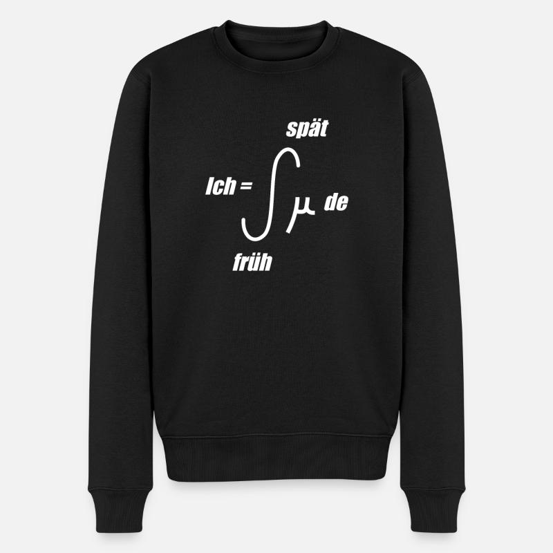 Müder Mathematiker Integral Mathematik Mathe - Männer Premium Bio Pullover - Schwarz