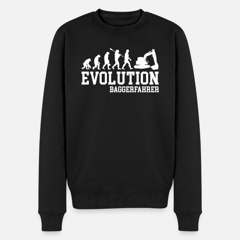 Evolution Bagger - Männer Premium Bio Pullover - Schwarz