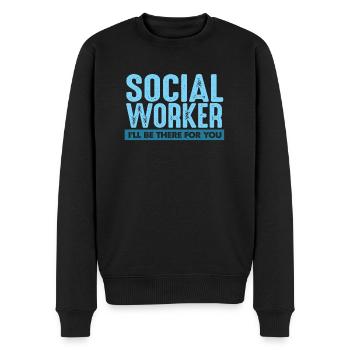 Sozialarbeiter - Männer Premium Bio Pullover - Schwarz - Vorne - Nico (187cm)