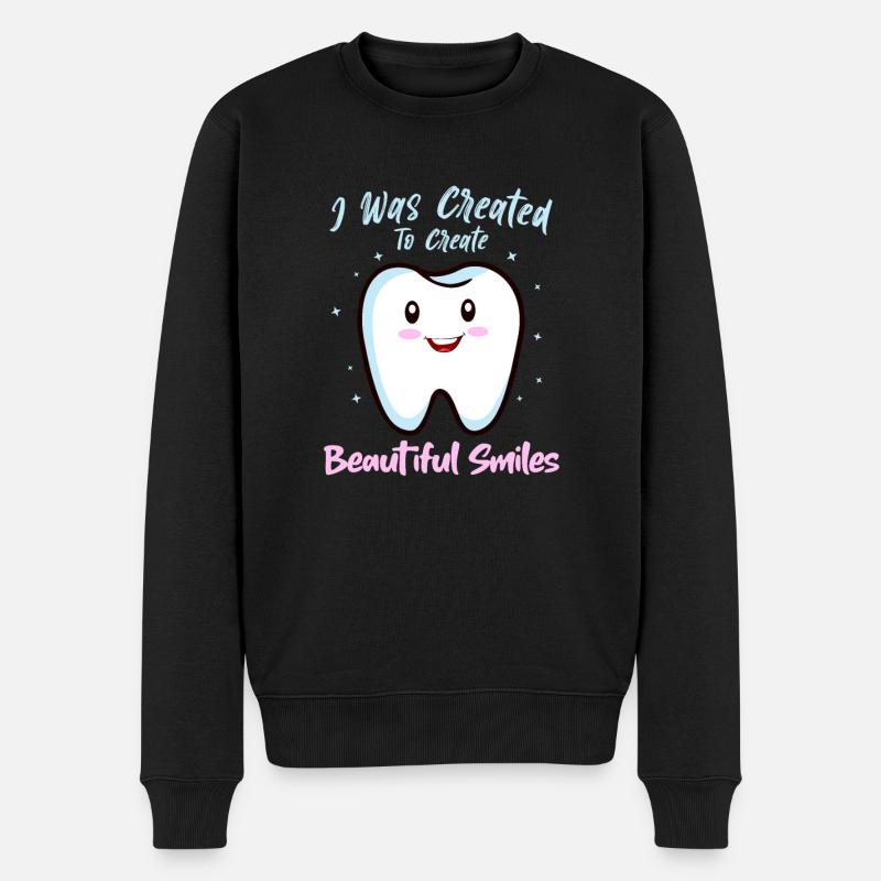 Dire drôle pour les dentistes et les orthodontistes - Pull Premium bio Homme - noir