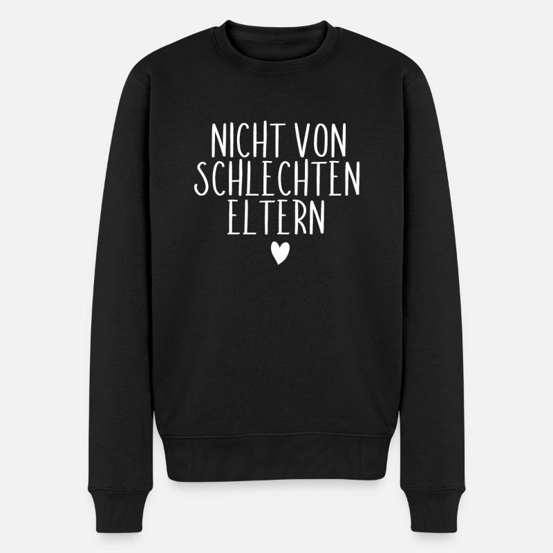 Nicht von schlechten Eltern Kinder Vatertag Mutter - Männer Premium Bio Pullover - Schwarz