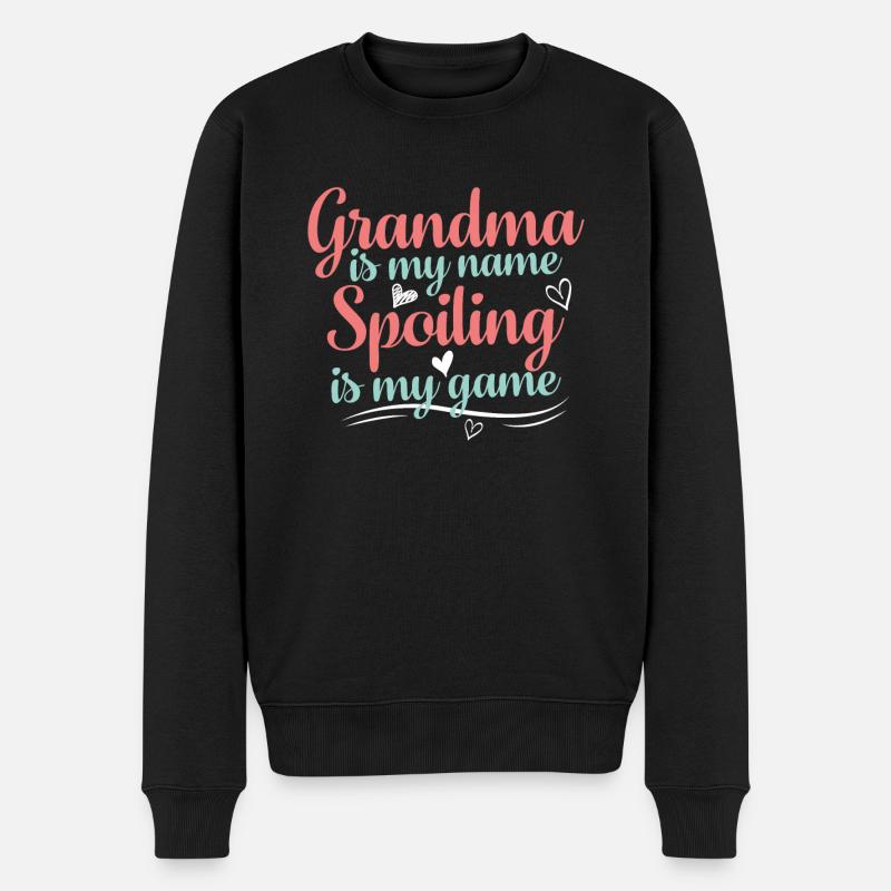 Grand-mère est mon nom Grand-mère - Pull Premium bio Homme - noir