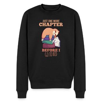 Faultier One More Chapter Buch Geschenk - Männer Premium Bio Pullover - Schwarz - Vorne - Nico (187cm)