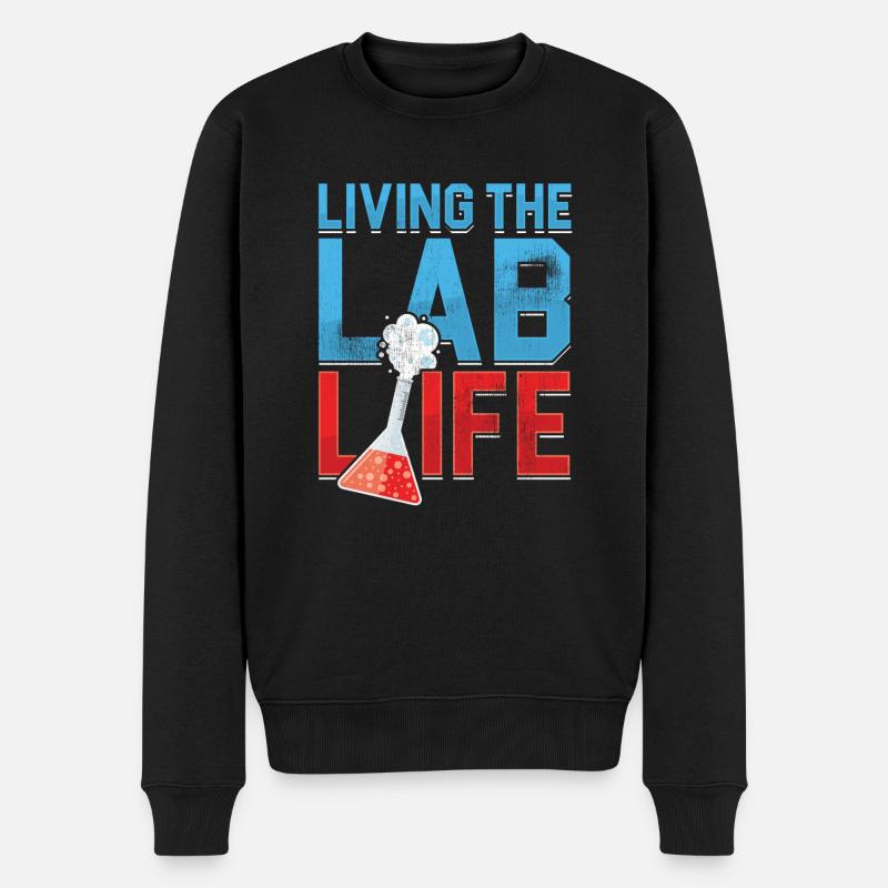 Leben im Labor Leben Medizinisches Labor Labor - Männer Premium Bio Pullover - Schwarz