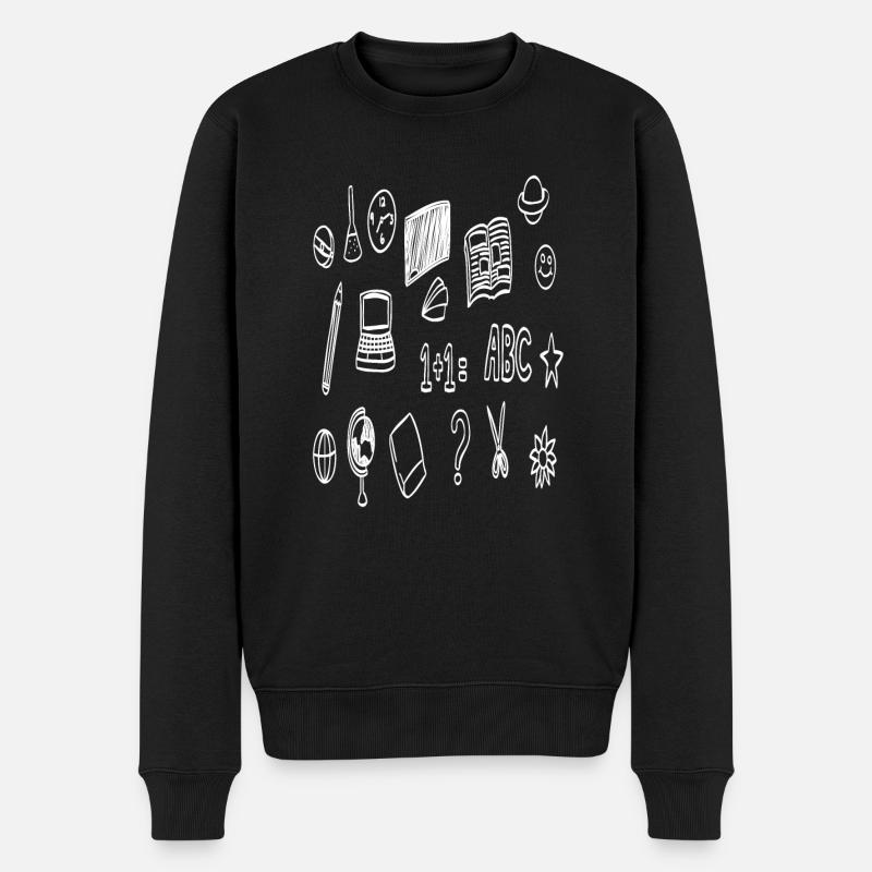 Schulbeginn Geschenk - Männer Premium Bio Pullover - Schwarz