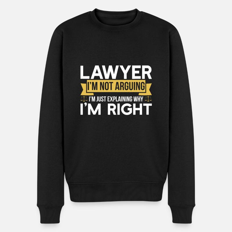Rechtsanwalt Rechtsanwalt - Männer Premium Bio Pullover - Schwarz