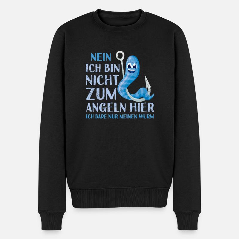 Angler - Männer Premium Bio Pullover - Schwarz