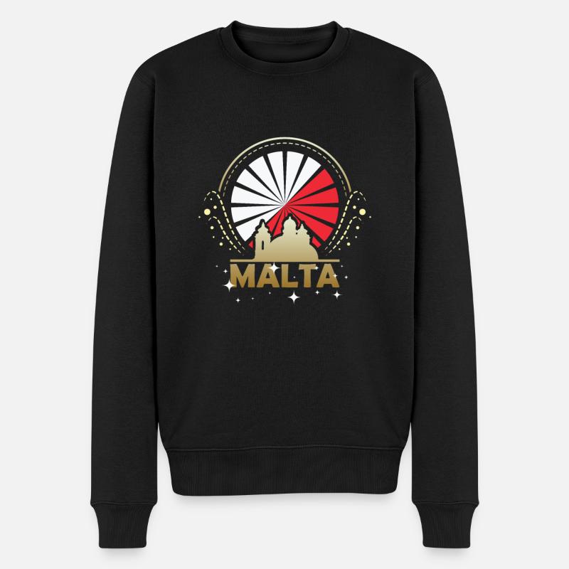 Île de Malte - Pull Premium bio Homme - noir