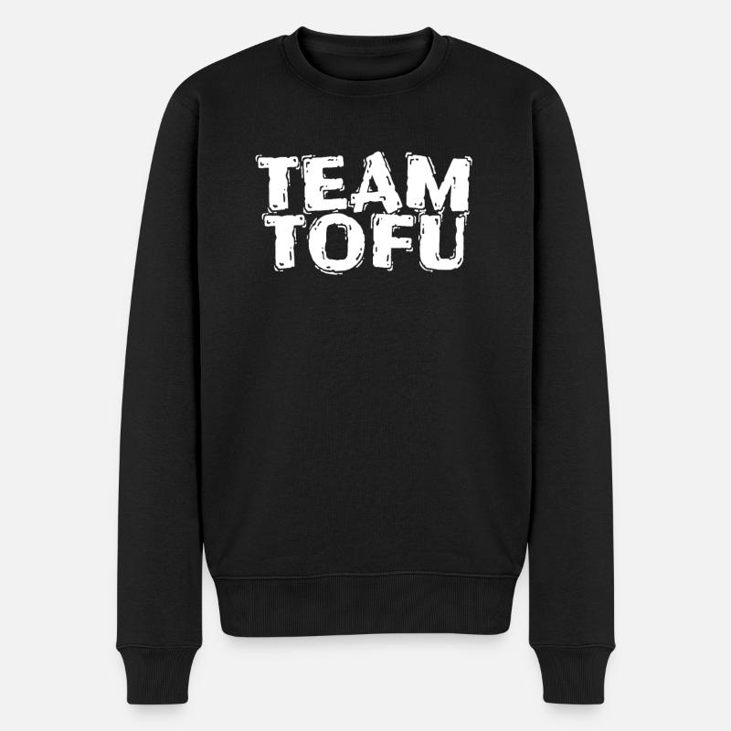 Veganer Tofu - Männer Premium Bio Pullover - Schwarz