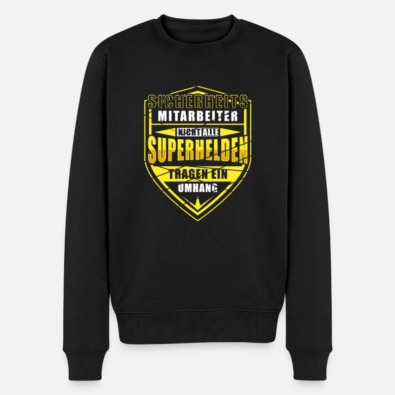 Security Sicherheitsmitarbeiter Arbeit Geschenk - Männer Premium Bio Pullover - Schwarz