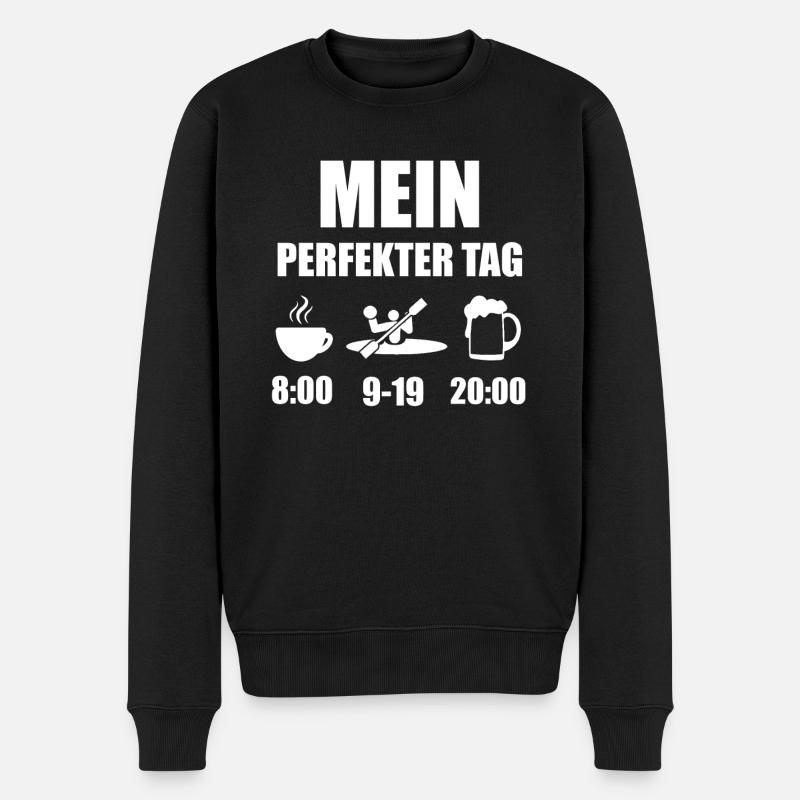 Kanupolo Kanu Polo Kajak Geschenk - Männer Premium Bio Pullover - Schwarz