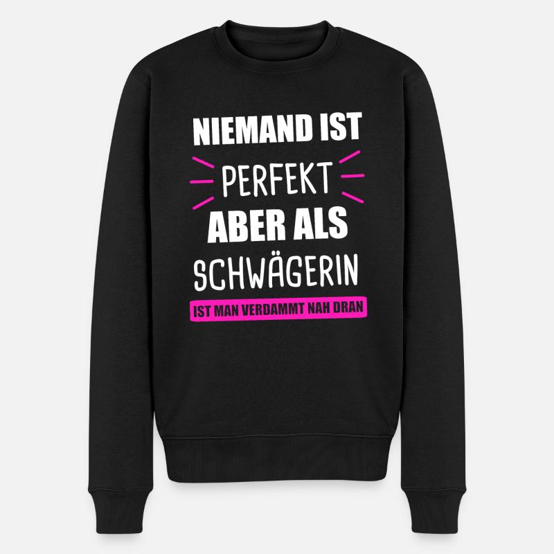 Schwägerin 2020 Überraschung Mädchen Geschenk - Männer Premium Bio Pullover - Schwarz