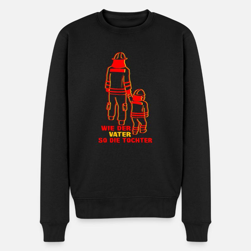 Feuerwehrfrau Spruch Freiwillige Feuerwehr Jugendf - Männer Premium Bio Pullover - Schwarz