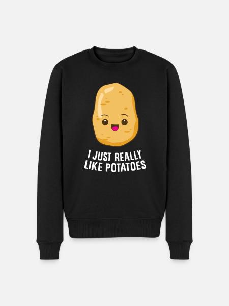 Jag gillar potatis jag älskar potatis t-shirt - Ekologisk premiumtröja herr - svart
