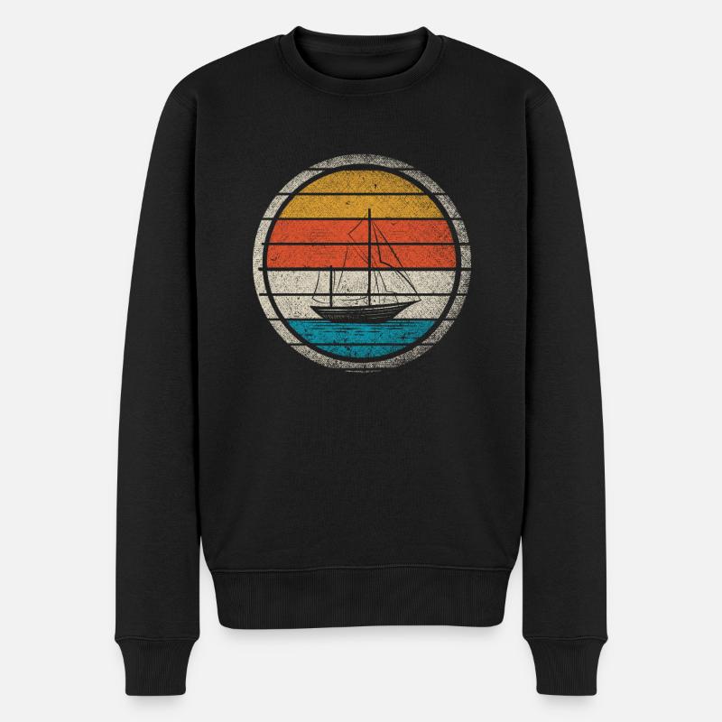 Segeln - Männer Premium Bio Pullover - Schwarz