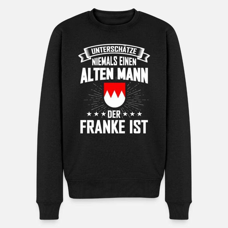 Franken Nürnberg Fränkisch Oberfranken - Männer Premium Bio Pullover - Schwarz