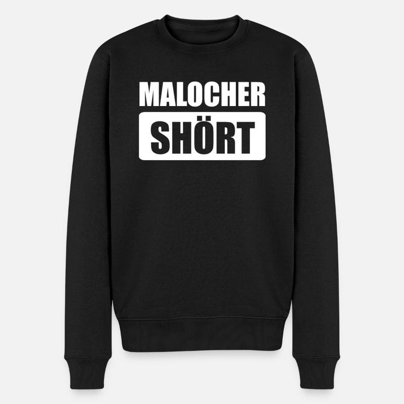Malocher Shört Ruhrpott Ruhrgebiet Geschenk - Männer Premium Bio Pullover - Schwarz
