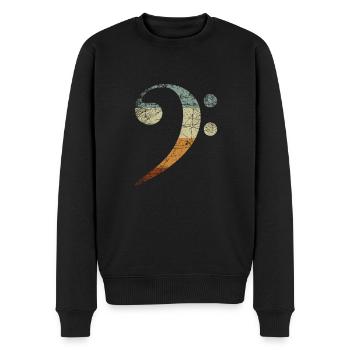 Morceau de clé de basse - Pull Premium bio Homme - noir - Devant - Nico (187cm)