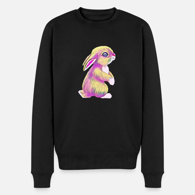 Kaninchen - Männer Premium Bio Pullover - Schwarz