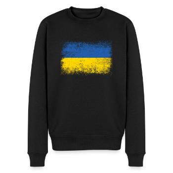Ukraine Drapeau vintage drapeau armoiries - Pull Premium bio Homme - noir - Devant - Nico (187cm)