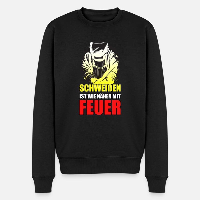 Schweißen Schweißer Spruch Geschenk - Männer Premium Bio Pullover - Schwarz
