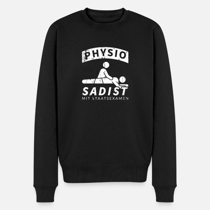 Physio Physiotherapie Ausbildung Krankengymnastik - Männer Premium Bio Pullover - Schwarz