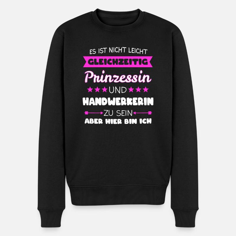 Handwerkerin Handwerker Handwerk Geschenk - Männer Premium Bio Pullover - Schwarz