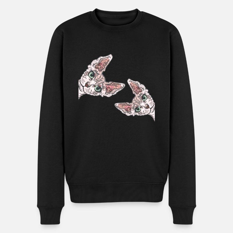 Sphynx chat - Pull Premium bio Homme - noir