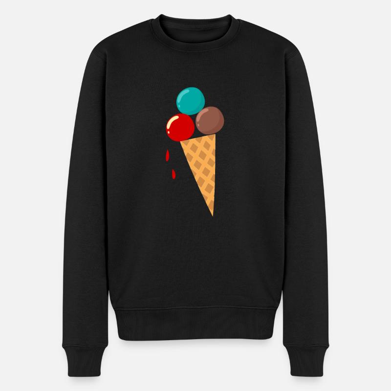 Eis - Männer Premium Bio Pullover - Schwarz