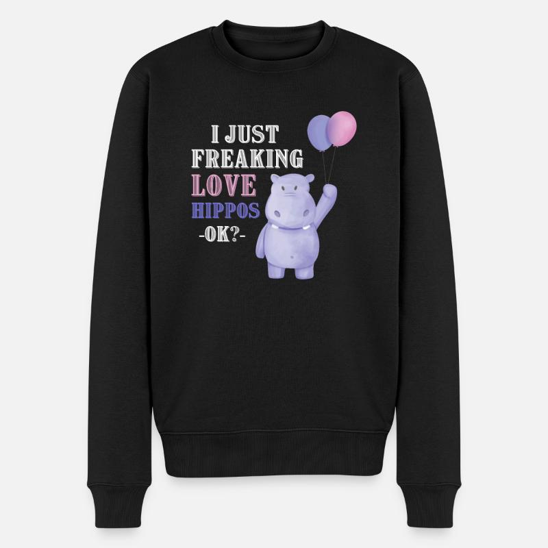 Hippo Hippo Idée cadeau - Pull Premium bio Homme - noir