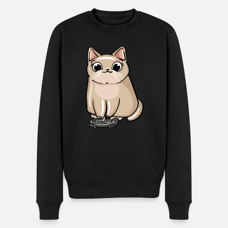 Gaming Cat - Pull Premium bio Homme - noir