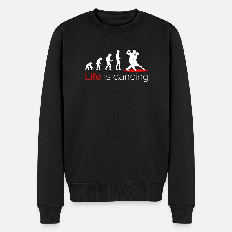 Dance dancers couple dance evolution - Men's Premium Organic Jumper - black