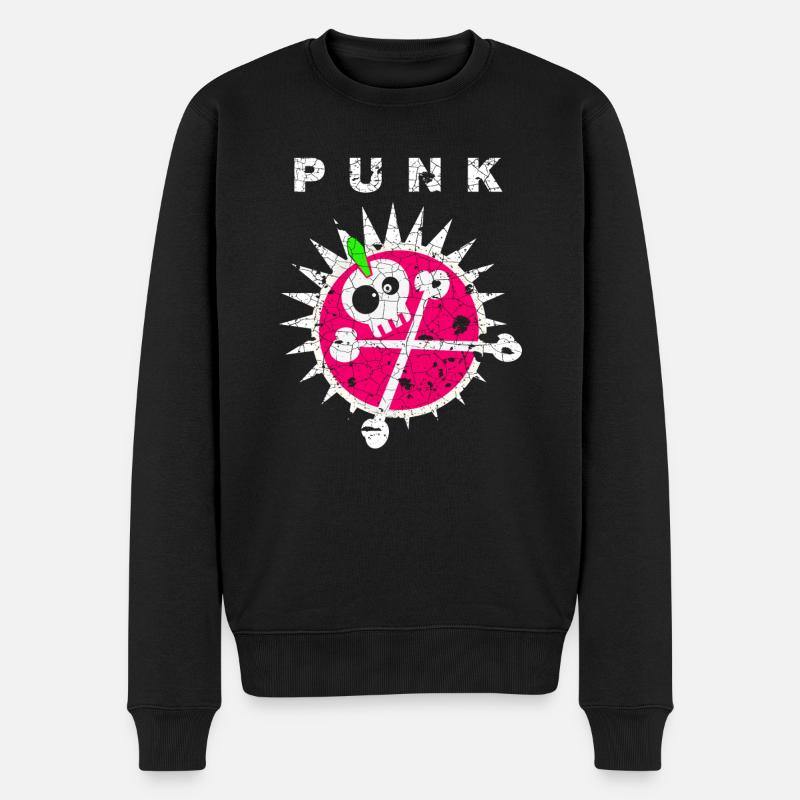 Punk Punks Punker Punkrock Punkrocker Anarchie - Männer Premium Bio Pullover - Schwarz