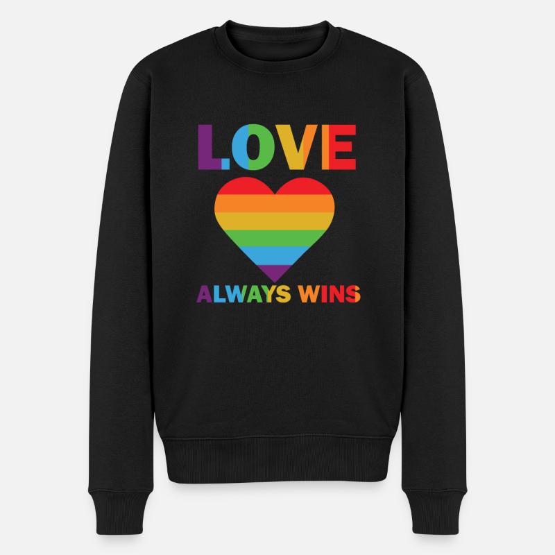 lgbt flagge - Männer Premium Bio Pullover - Schwarz