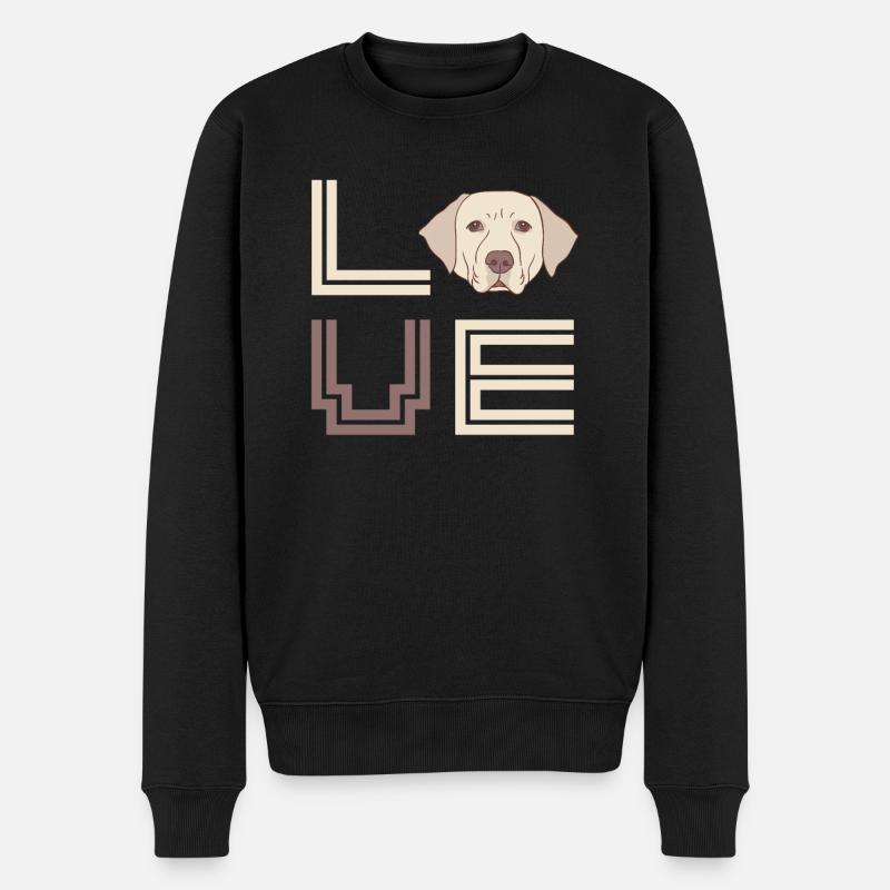 Labrador Hundebesitzer Tier - Männer Premium Bio Pullover - Schwarz