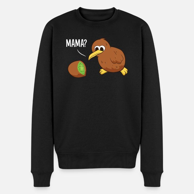 Lustiges Kiwi Vogel Kiwi Frucht Mama Kiwi - Männer Premium Bio Pullover - Schwarz