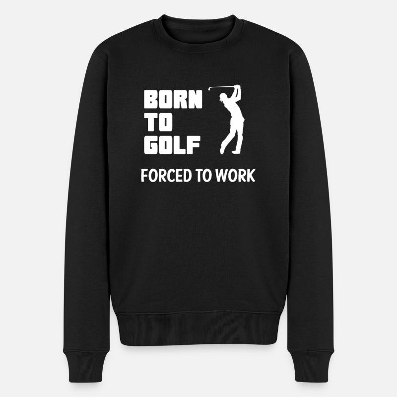Golf Golfen Golfer Golfball Golfing Golfspieler - Männer Premium Bio Pullover - Schwarz