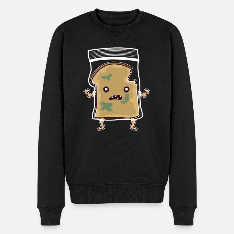Toastbrot Zombie Sandwitch - Männer Premium Bio Pullover - Schwarz
