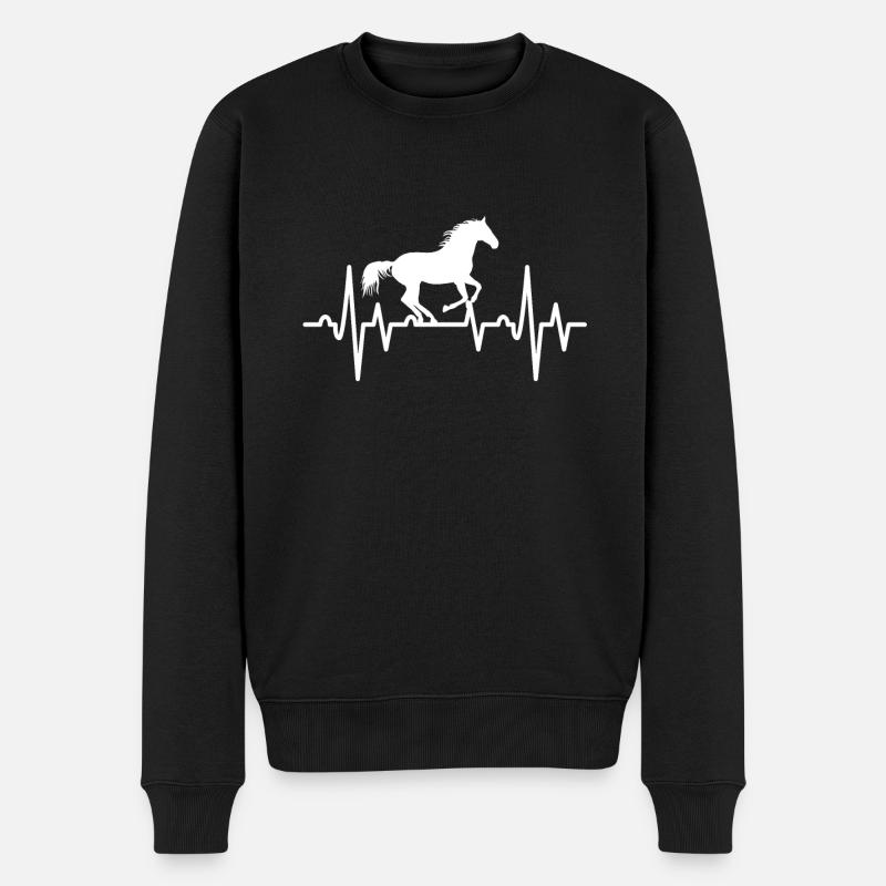 Fille d'équitation - Pull Premium bio Homme - noir